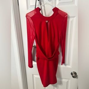 ❣️❤️‍🔥red mini dress long sleeve ❤️‍🔥❣️